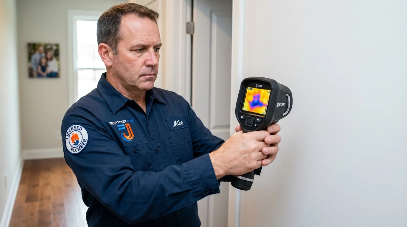 Thermal imaging leak detection by Johns Plumbing LLC in Pinckney